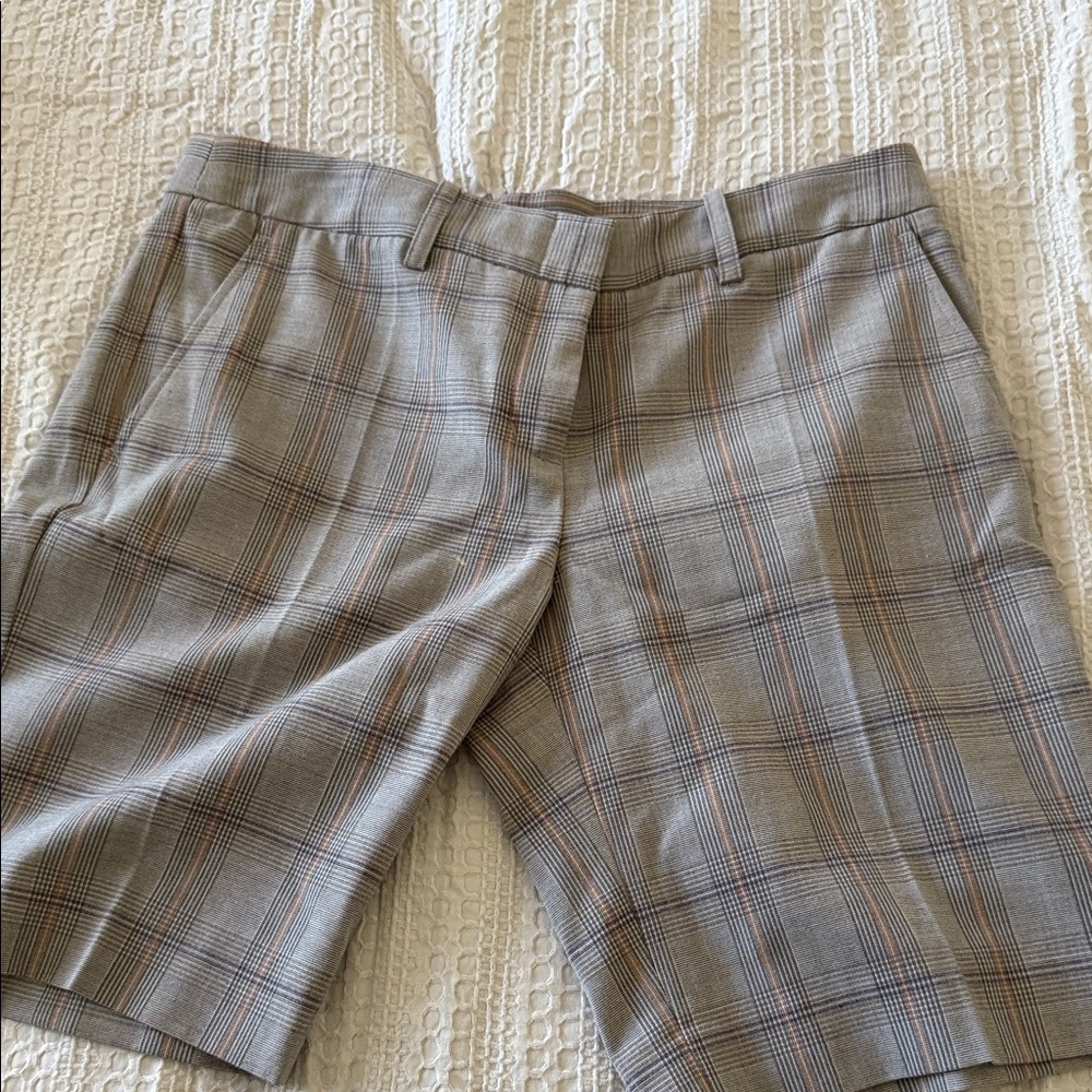 BCBGMaxAzria Multicolor Plaid long shorts